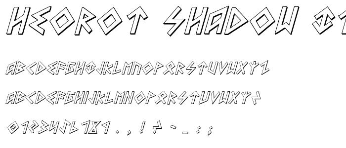 Heorot Shadow Italic font
